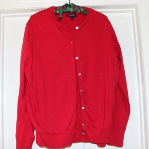Lands' End 2-pc Cardigan Sweater Twinset Red Size XL/18